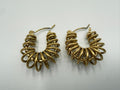 Gold Spiral Huggie Earrings