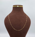 Gold Herringbone Chain Necklace