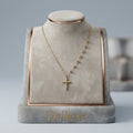 Cross Pendant Beaded Chain Necklace