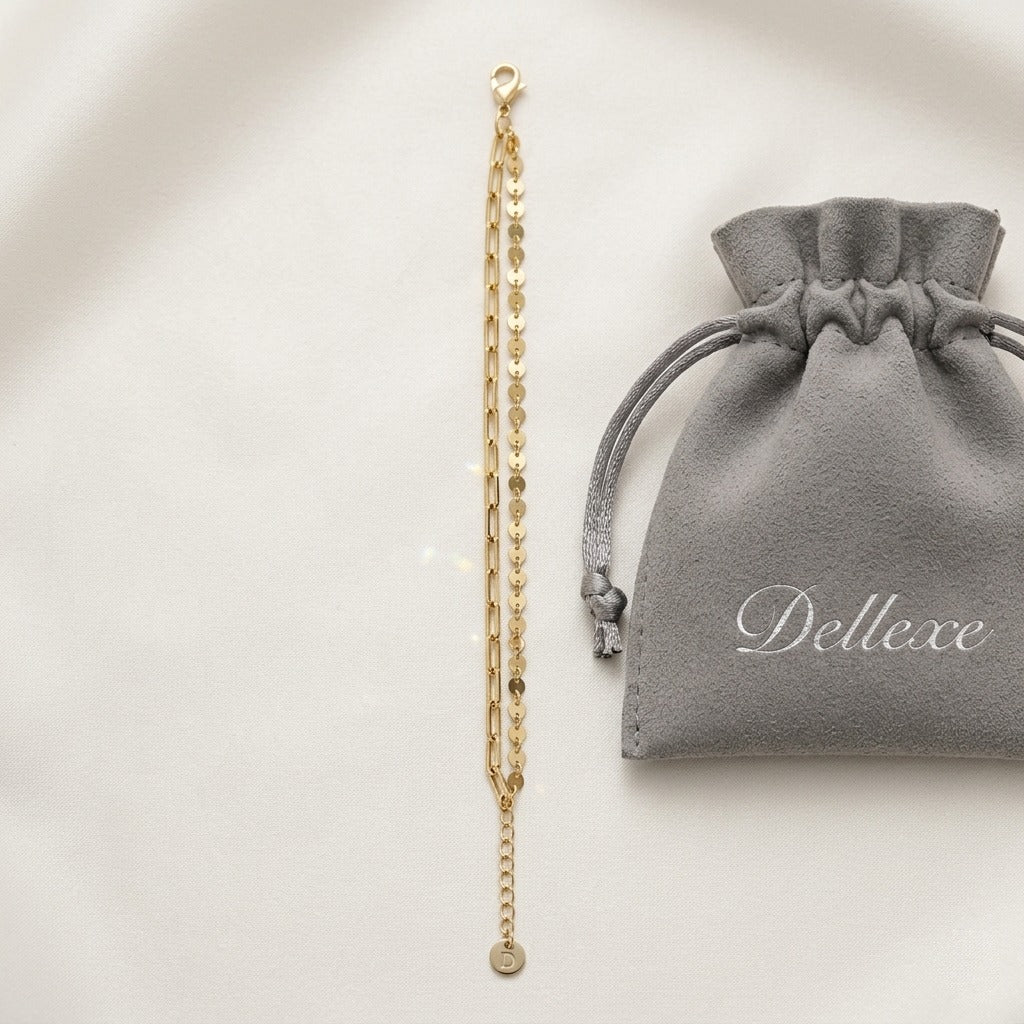 Double-Layered Gold Tennis Bracelet