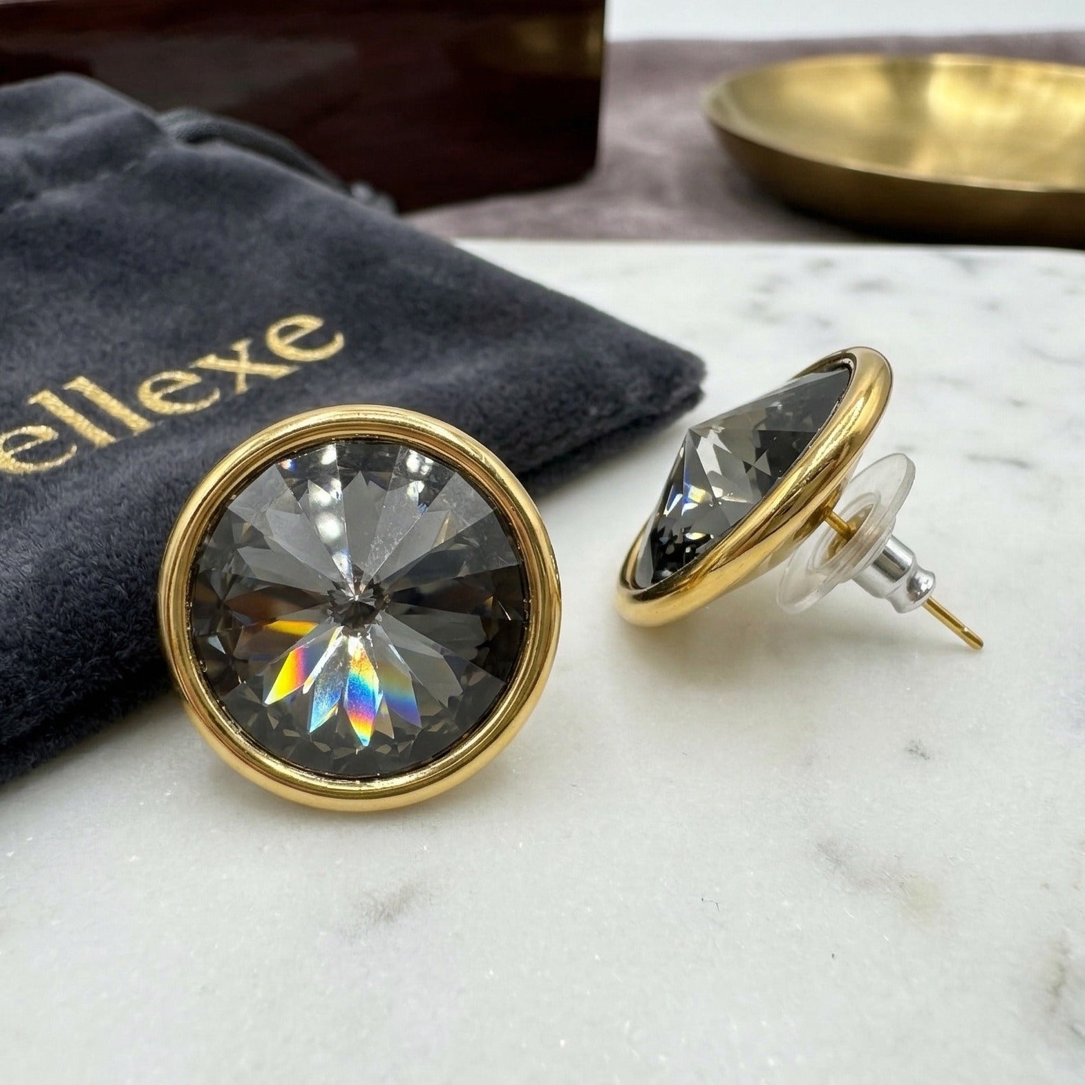 Statement Onyx Crystal Studs