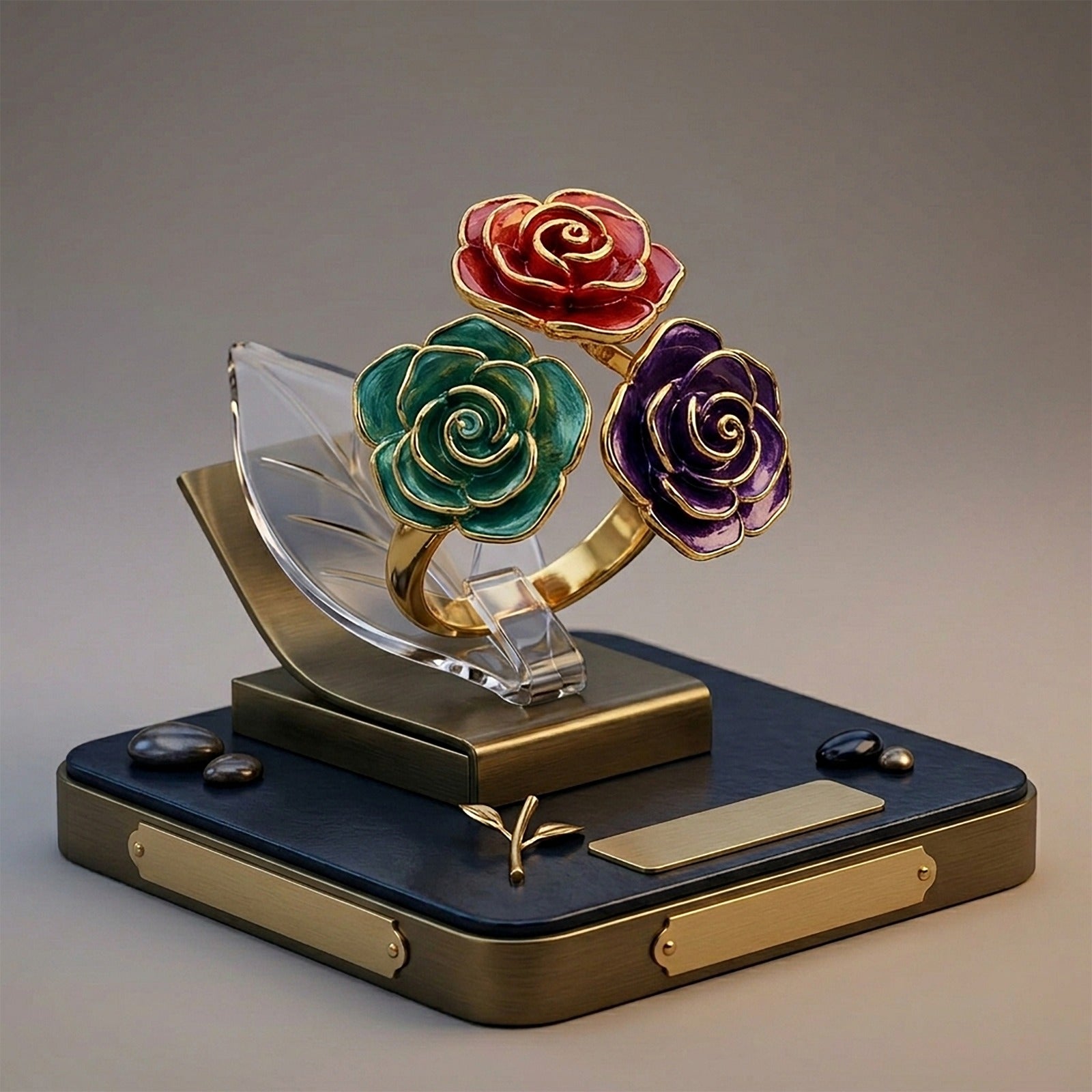 Triple Rose Cocktail Ring