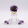 Gold Plated Purple Rose Cocktail Ring