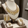 Statement Bridal Gold Crystal Jewellery Set