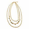 Treble Layered Gold Necklace