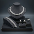 Silver 4 Piece Rhinestone Jewellery Set