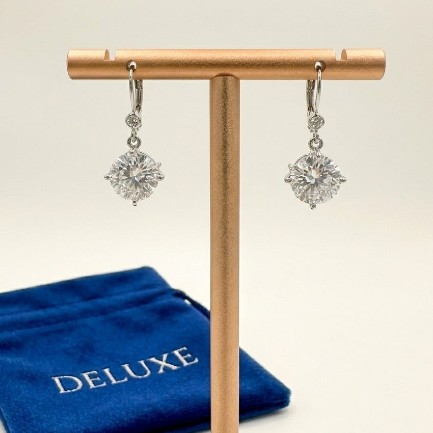 Crystal Silver Drop Earrings