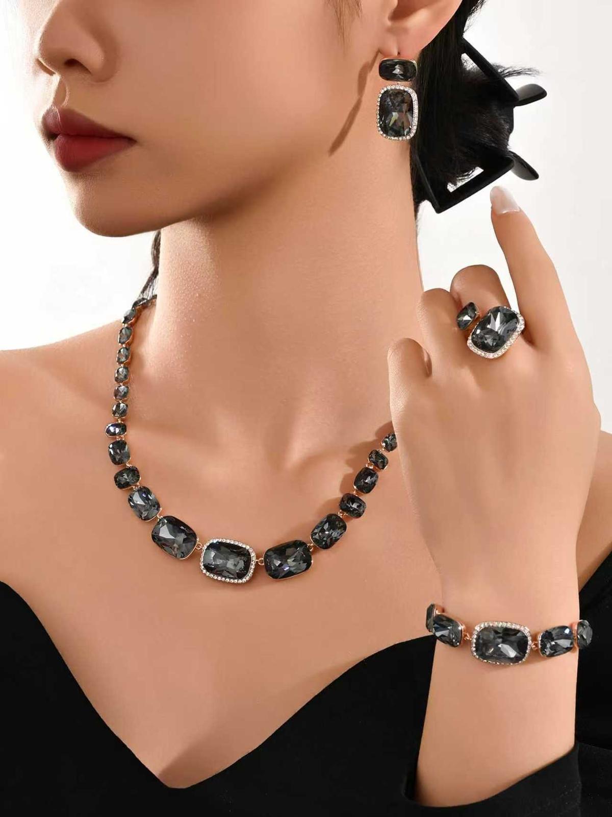 Smokey Quartz Statement Jewellery Set