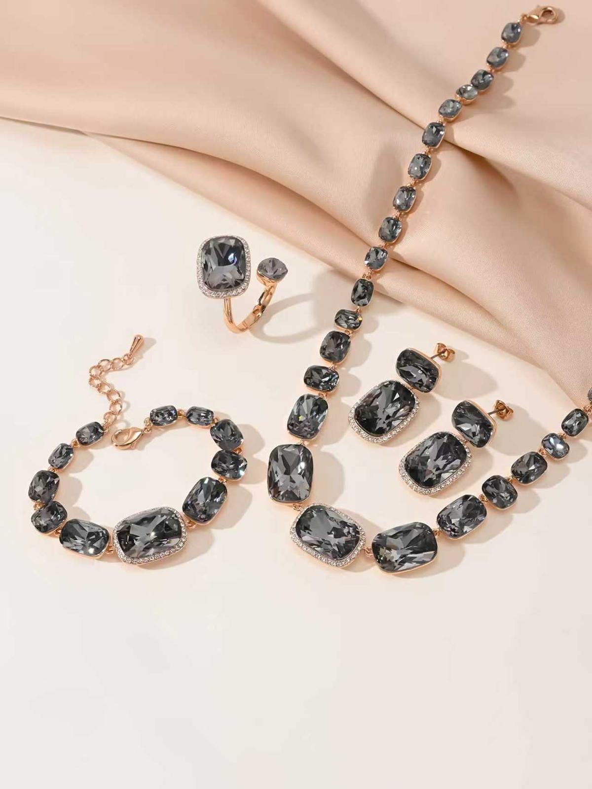Smokey Quartz Statement Jewellery Set