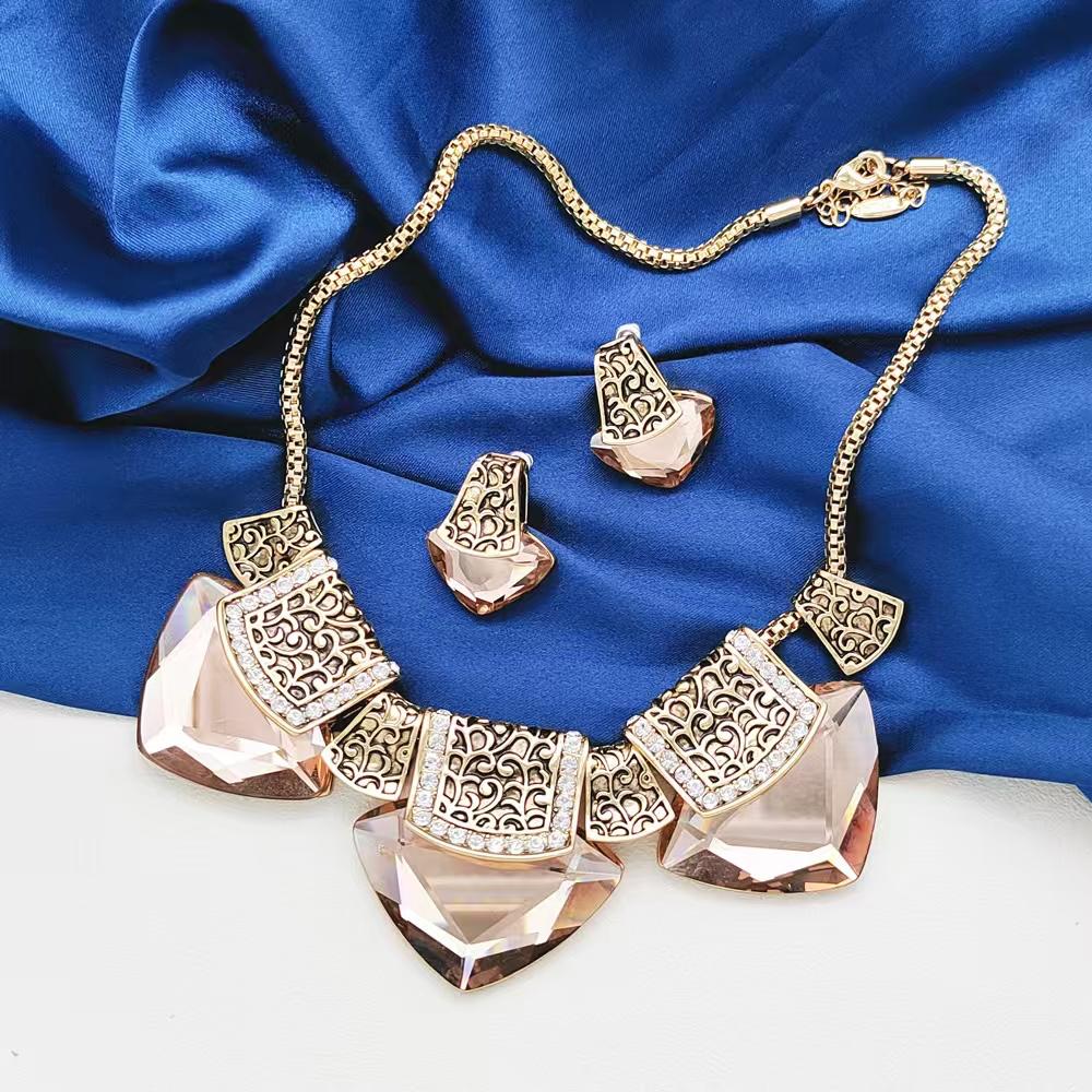 Statement Bronze and Gold Statement Jewellery Set