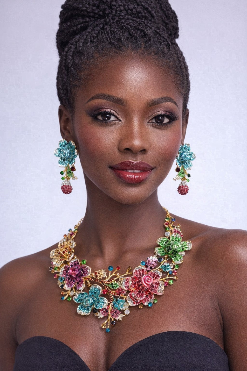 Multicoloured Statement Floral Set