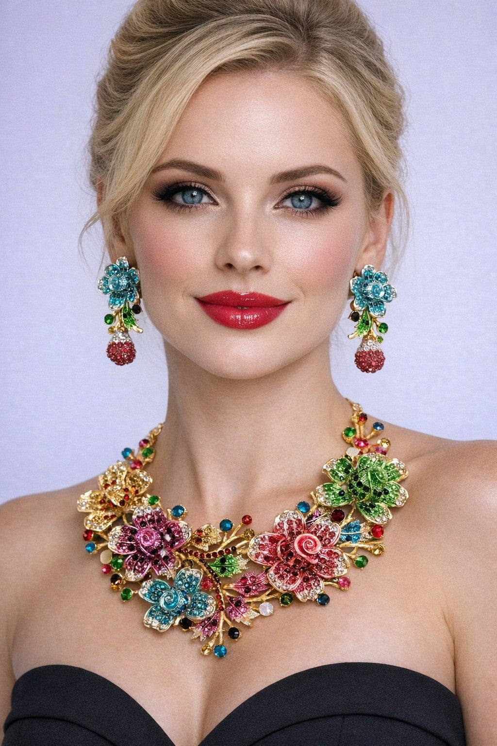 Multicoloured Statement Floral Set