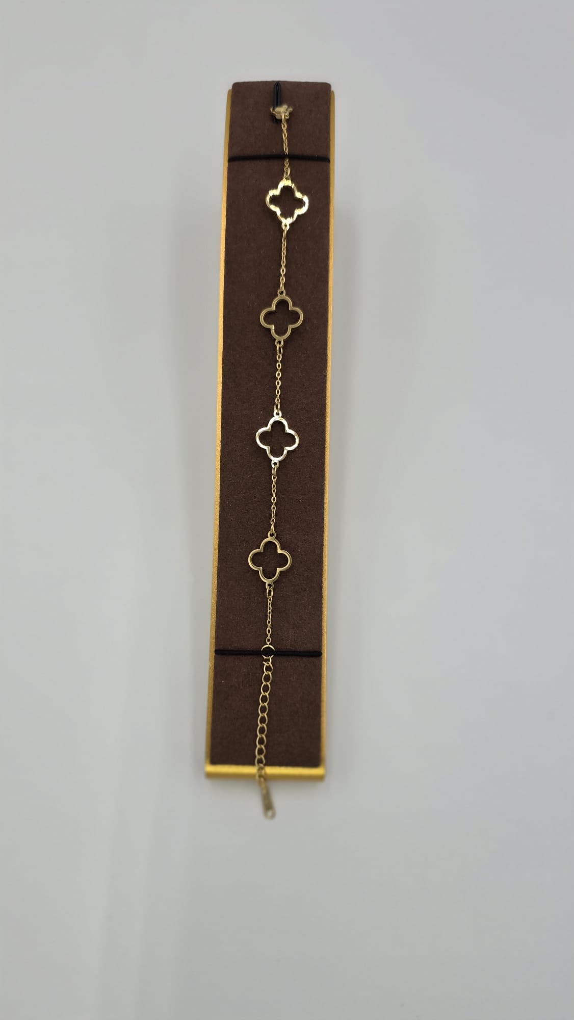 Gold-plated clover bracelet